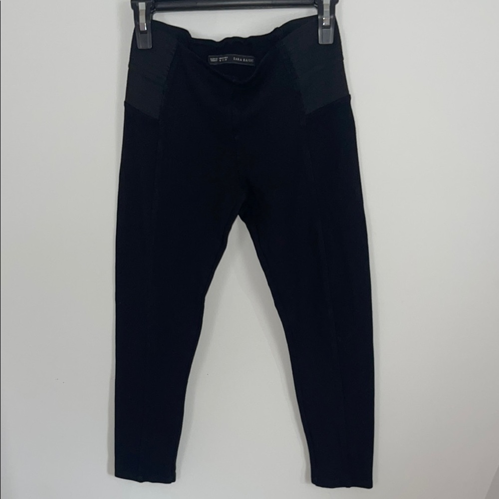 Zara Black Spanx with Modern Tapered Fit size M stretchy EC